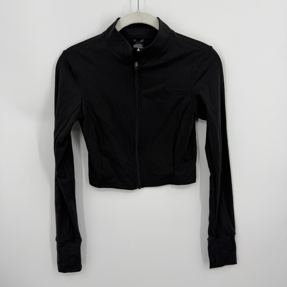 Balance Athletica Elevate Cropped Zip‎ Jacket black sz S